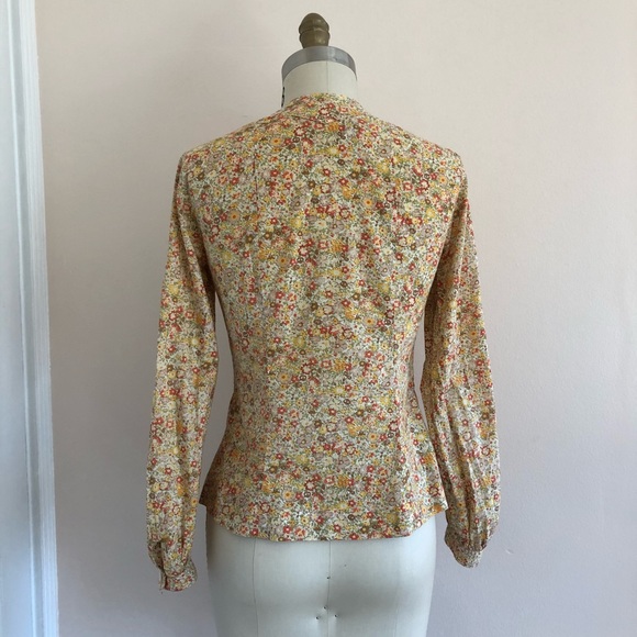 Vintage floral cotton peplum button up 💐 - Picture 2 of 3